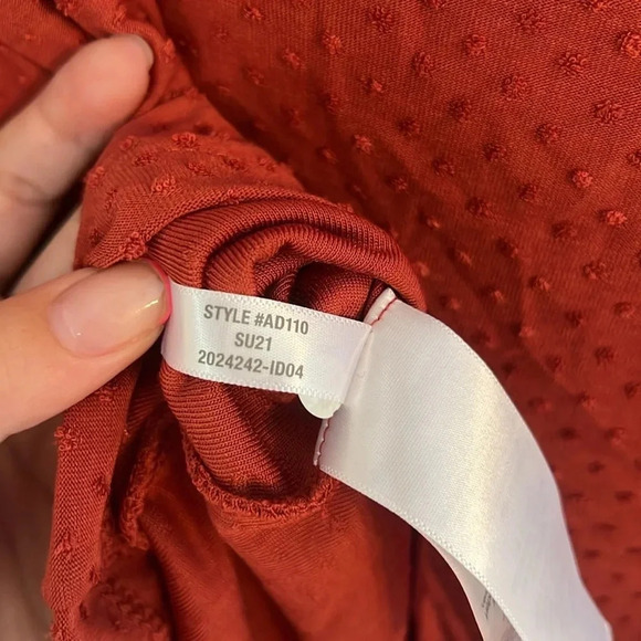 NWT MADEWELL Clipdot Ruffle Top in Etruscan Clay XS - Picture 9 of 9